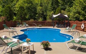 Pool and Sauna at a Lake George Area Inn